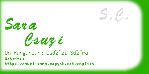 sara csuzi business card